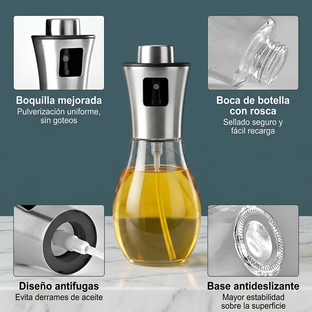 Aceitera Vinagrera en Spray Explori - Vidrio 100ml