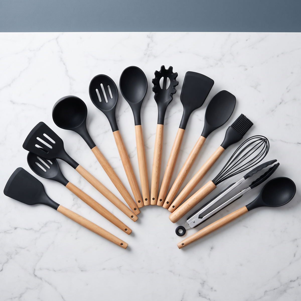Set x12 Utensillios Explori - Mango de Madera